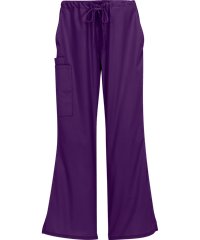 Style # UA47C: EGGPLButter-Soft Core by UA™ Women's 4-Pocket Elastic Waist Back Drawstring Scrub Pants  