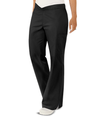 Style # UA56C: BLACKButter-Soft Core by UA™ Women's 4-Pocket Front Crossover Waistband Scrub Pants