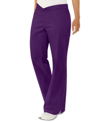 Style # UA56C: EGGPLButter-Soft Core by UA™ Women's 4-Pocket Front Crossover Waistband Scrub Pants