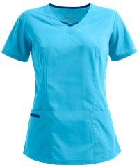 Butter-Soft Core by UA™ Women's 3-Pocket Crisscross Contrast V-Neck Scrub Top