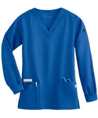 Style # UA718C: RROYButter-Soft Core by UA™ Unisex 5-Pocket Long Sleeve Scrub Top