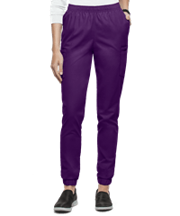 Style # UA875C: EGGPLButter-Soft Core by UA™ Women's 6-Pocket Jogger Cargo Scrub Pants