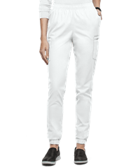 Style # UA875C: WHITEButter-Soft Core by UA™ Women's 6-Pocket Jogger Cargo Scrub Pants