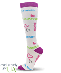 Think Medical UA Exclusive Health Words Women's 10-14 mmHg Compression Socks 