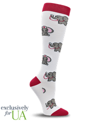 UA Exclusive Think Medical Elephant Nurses Women's 10-14 mmHg Compression Socks
