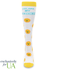 UA Exclusive Think Medical Hello Sunshine Women's 10-14 mmHg  Light Compression Socks 