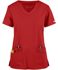 Style # UAS194C: REDButter-Soft Core by UA™ Women's 4-Pocket Scallop Neck Scrub Top