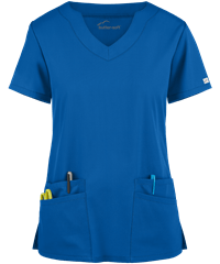 Style # UAS194C: RROYButter-Soft Core by UA™ Women's 4-Pocket Scallop Neck Scrub Top