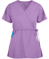 Butter-Soft Core by UA™ Women's 2-Pocket Solid Mock Wrap with Side Tie Scrub Top