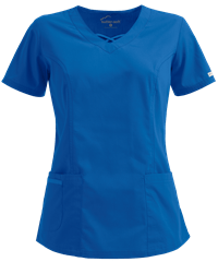 Style # UAS626C: RROYButter-Soft Core by UA™ Women's 3-Pocket Crisscross V-Neck Scrub Top