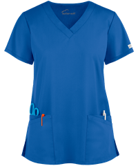 Style # UAS697C: RROYButter-Soft Core by UA™ Women's 4-Pocket Rounded V-Neck Scrub Top