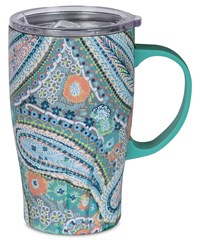 Vera Bradley Citrus Paisley Stainless Steel Mug