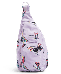 Vera Bradley ReActive Lavender Butterflies Print Mini Sling Backpack 