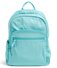 Vera Bradley Turquoise Sky Recycled Cotton Campus Backpack