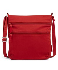 Style # V28569CR: Vera Bradley Recycled Cotton Cardinal Red Women's Triple Zip Hipster 