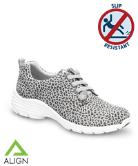 Nurse Mates Align Grey Leopard Velocity Women's Athletic Nursing Shoes