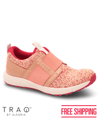 TRAQ by Alegria Volition 2 Peach Women's Athletic Nursing Shoes