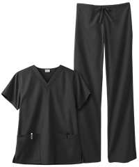 Vital Threads Women's 4-Pocket V-Neck Scrub Set