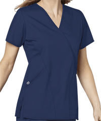 WonderWink WonderWORK Scrubs Mock Wrap Top