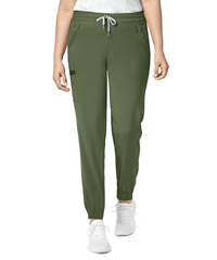 Style # W5234: OLIVEWonderWink Renew Women's 7-Pocket STRETCH Flat Front Drawstring Cargo Jogger Scrub Pants