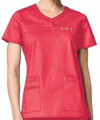 WonderWink WonderFLEX Patience Women's 4-Pocket Notch-Neck Scrub Top