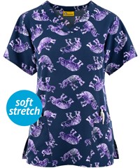 Wonder Wink Enchanted Elephants Women's 2-Pocket V-Neck Print Top
