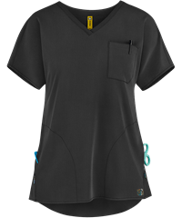Style # W6329: BLACKWonderWink Aero Women's 3-Pocket Dolman Sleeve V-Neck Scrub Top