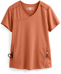 WonderWink Renew Women's 4-Pocket Mock Wrap Scrub Top 