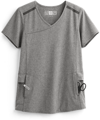 Style # W6334: GREHEWonderWink Renew Women's 4-Pocket Mock Wrap Scrub Top 