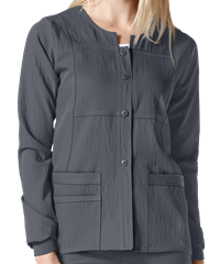 WonderWink Four-STRETCH Women's 3-Pocket Button Front Scrub Jacket
