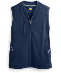 WonderWink Women's 3-Pocket Reverse Fleece Zip Front Knit Scrub Vest