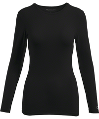 Style # WC205: BLACKWhite Cross Women's Long Sleeve STRETCH Scrub Tee 