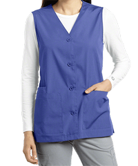 White Cross Women's 3-Pocket Button Front Scrub Vest