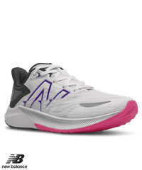 New Balance FUELCELL PROPEL v3 White/Pink Glo/Deep Violet Women's Athletic Nursing Shoes
