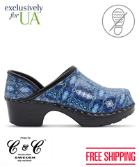*UA Exclusive* C&C Sweden Whispering Ikat Women's Full Back Nursing Clogs