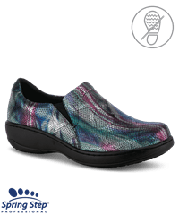 Spring Footwear Winfrey Aurora Blue Multi Women's Slip On Nursing Shoes