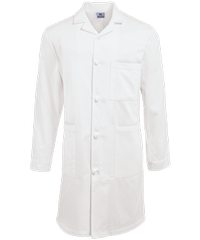 White Swan Meta Men's 3-Pocket Knot Button Twill Scrub Lab Coat