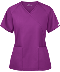 Style # WTS668C: BEBURButter-Soft Core by UA™ Women's 2-Pocket Solid Mock Wrap Scrub Top