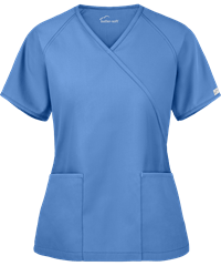 Style # WTS668C: CEILButter-Soft Core by UA™ Women's 2-Pocket Solid Mock Wrap Scrub Top