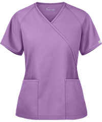 Style # WTS668C: ORCHIButter-Soft Core by UA™ Women's 2-Pocket Solid Mock Wrap Scrub Top