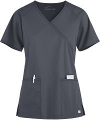 Style # WTS669C: PEWTEButter-Soft Core by UA™ Raglan Women's 2-Pocket Mock Wrap Scrub Top