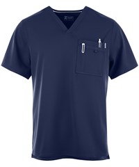 Zavate Men's 2-Pocket STRETCH V-Neck Tuck-In Scrub Top