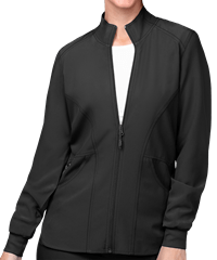 Style # Z2022: BLACKZavate Ava Therese Women's 2-Pocket Zip Front STRETCH Scrub Jacket
