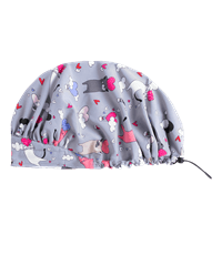 Zoe + Chloe Falling in Love Women's Adjustable Bungee Tie Back Print Scrub Hat
