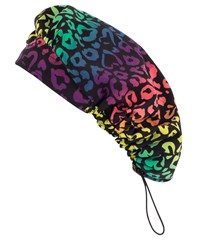 Zoe & Chloe Rainglow Women's Adjustable Bungee Tie-Back Bouffant Print Scrub Hat