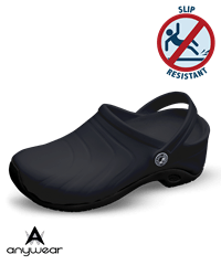 Style # ZONE: BLACKAnywear Zone Unisex Slip Resistant Nursing Clogs