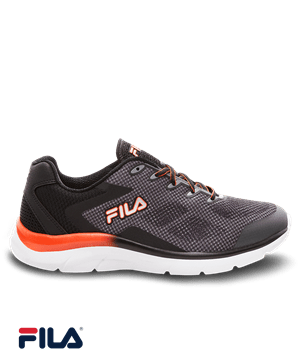 Fila Men's Memory Exolize 2 Castlerock/Black/Tangerine Tango Athletic Shoes