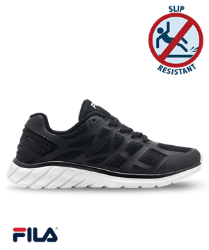 FILA Memory Black/Black/White Superstride 2 SR Women's Athletic Nursing Shoes