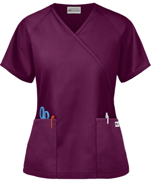 UA Best Buy Scrubs Women's 2-Pocket Mock Wrap Top