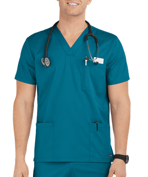 UA Advantage STRETCH Men's 6-Pocket V-Neck Scrub Top